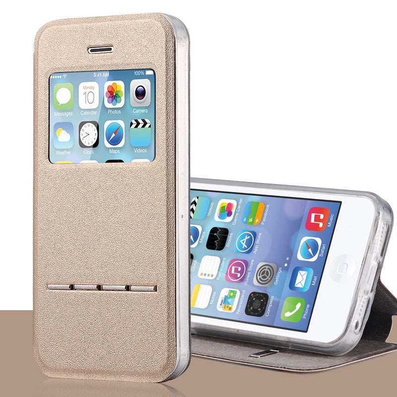 Luxury Front View Window Case For iPhone 5/ 5SE