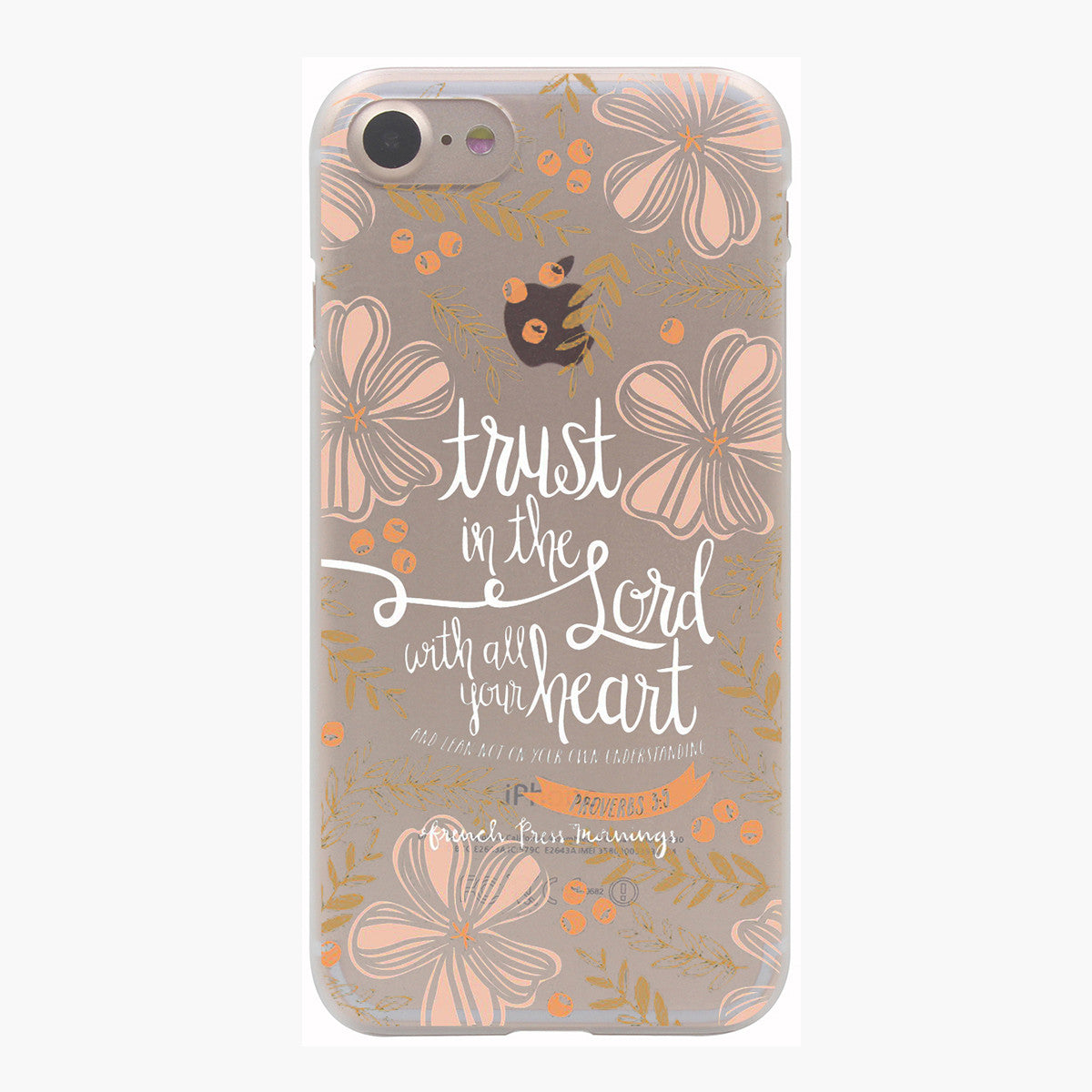 Christian Bible Verse Hard Transparent Case for iPhone