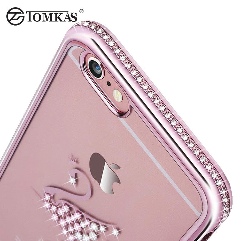 Tomkas Rhinestone Encrusted Silicone Case | CooliPhoneAccessories