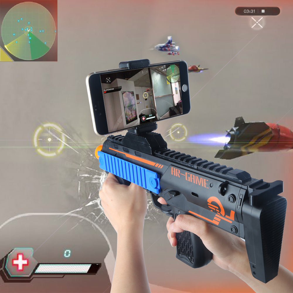 AR Game Gun With Built In Cell Phone Viewing