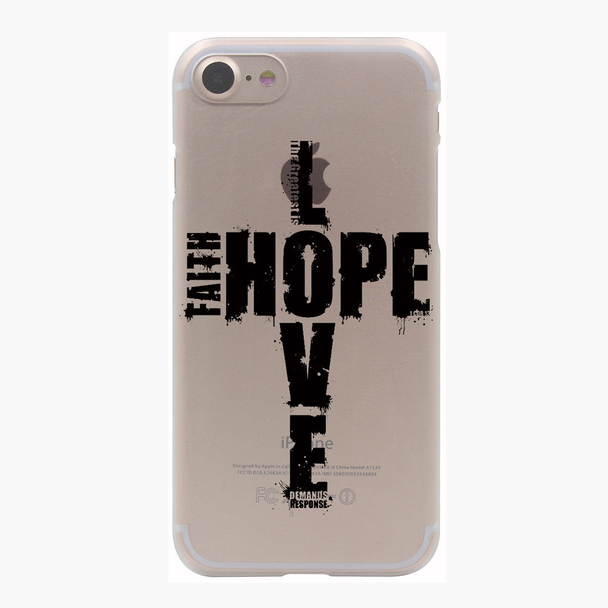 Christian Bible Verse Hard Transparent Case for iPhone