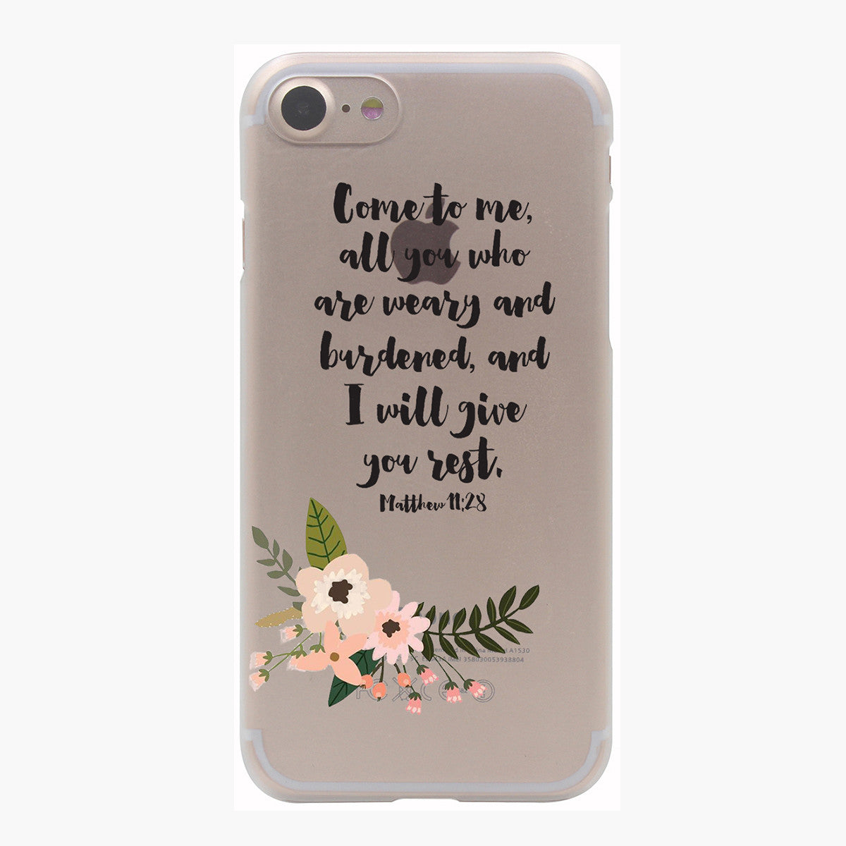 Christian Bible Verse Hard Transparent Case for iPhone